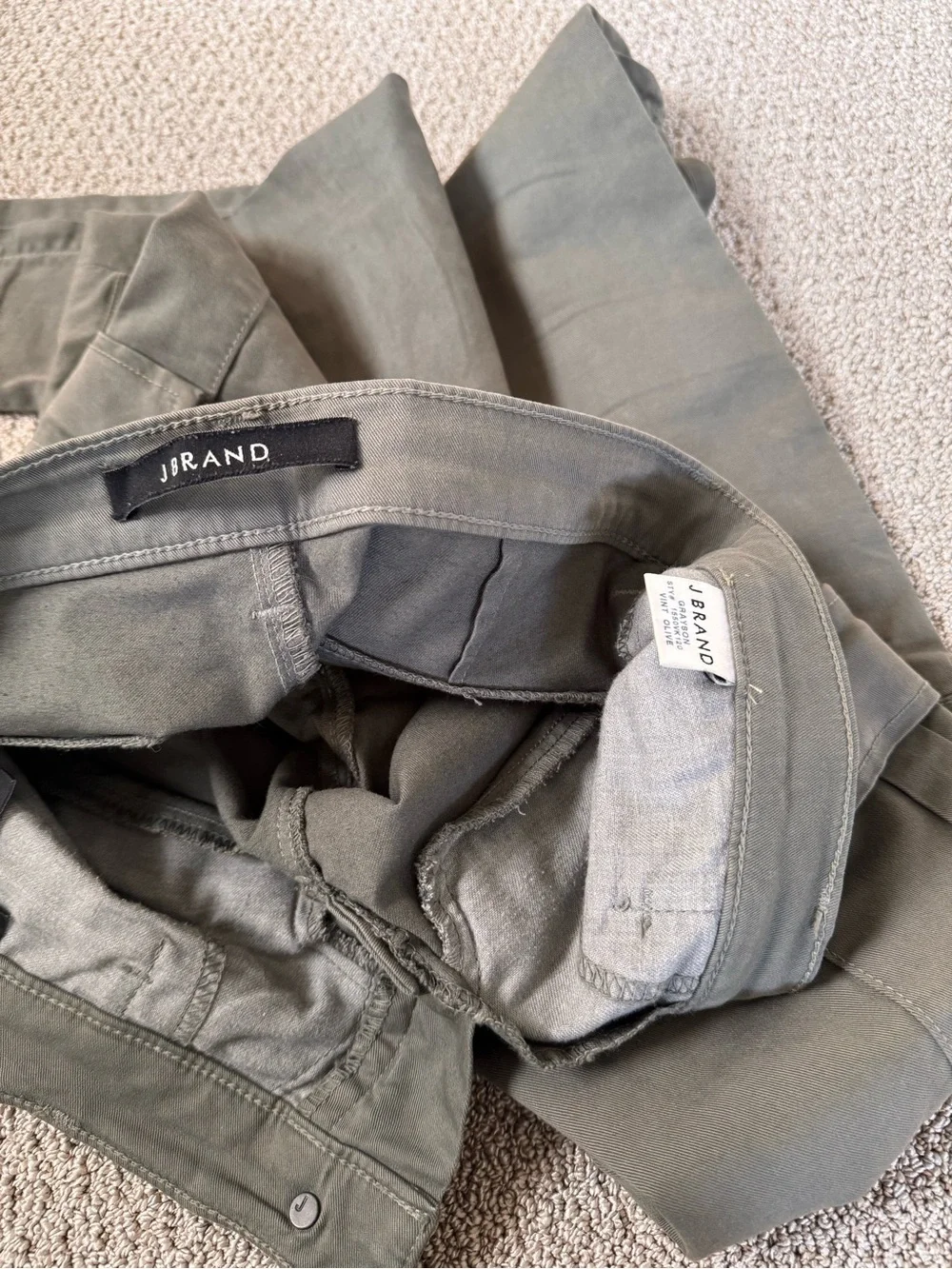 J BRAND Cargo/Slim Leg Jeans ‘Grayson’ in Vint Olive. Very good condition sz 26 - Picture 5 of 9